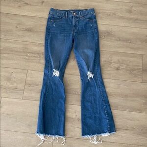 EUC! Express Cropped Flare Mid Rise Jeans - Size 6R